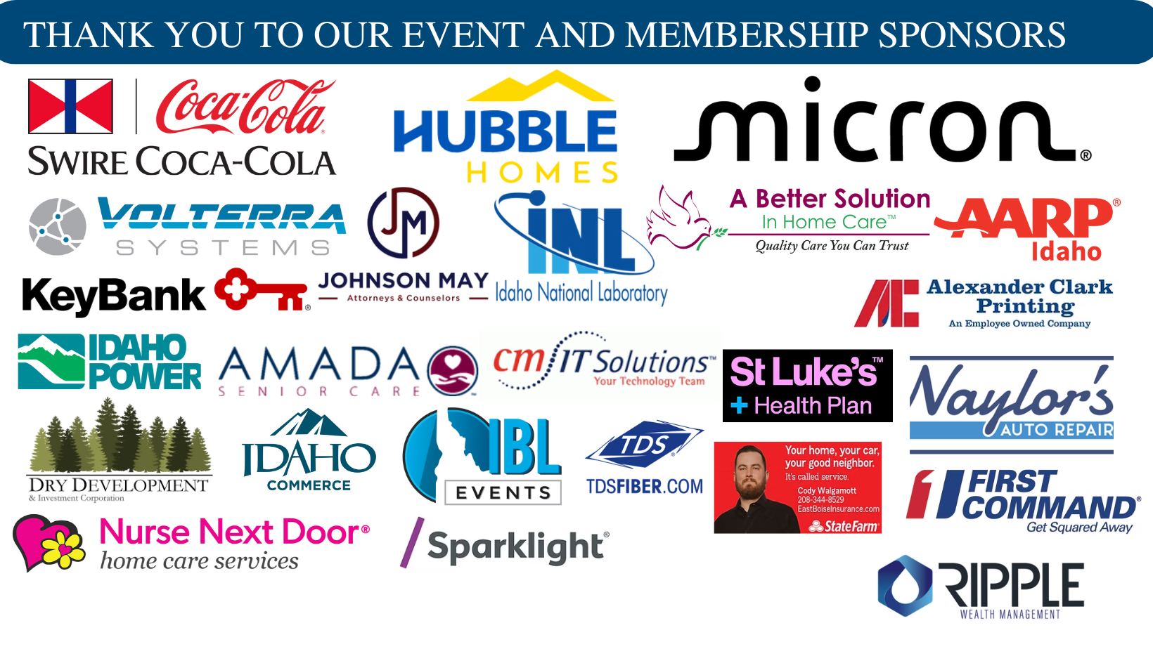 Event and Membership Sponsors